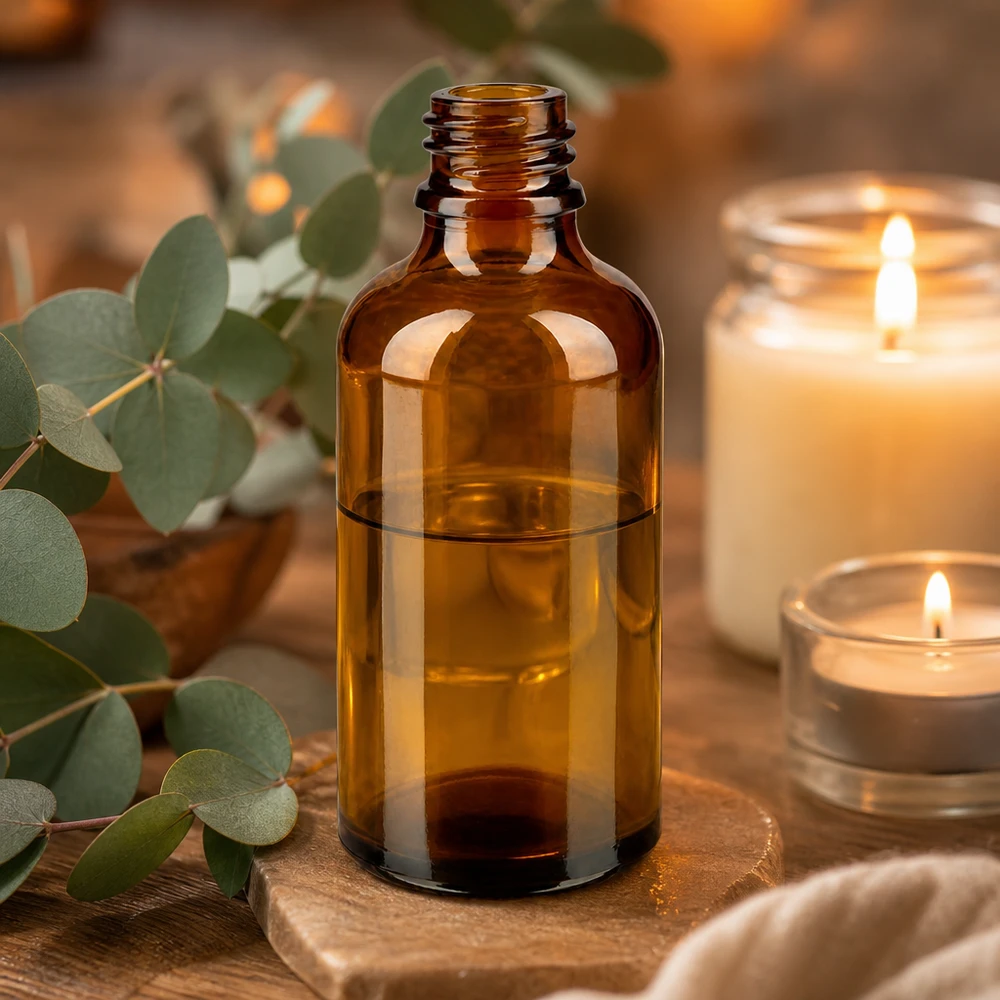 Hochwertige braune Apothekerflasche 50ml mit glatter Oberfläche und stabilem Hals