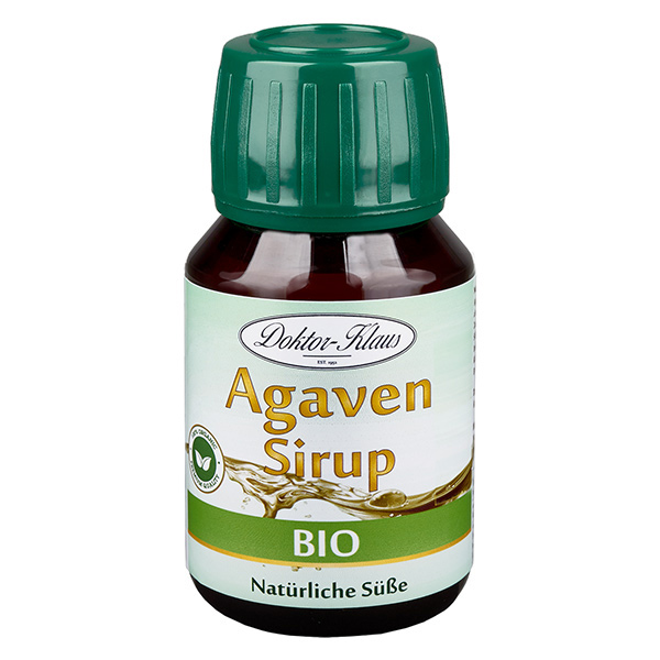 50ml Bio-Agavendicksaft in brauner PET-Flasche, ca. 65g
