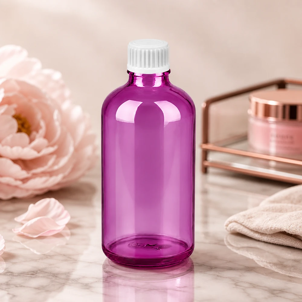 100ml Tropfflasche 0.9mm weiss Standard PurpleLine UT18/100 Professionelle Dosierungsflasche 100ml für präzise Anwendung von Seren Ölen und flüssigen Wirkstoffen