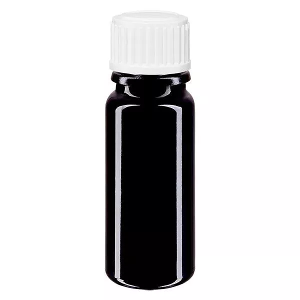 Apothekenflasche violett 10ml Schraubverschluss weiß Standard Apothekenflasche violett 10ml Schraubverschluss weiß Standard