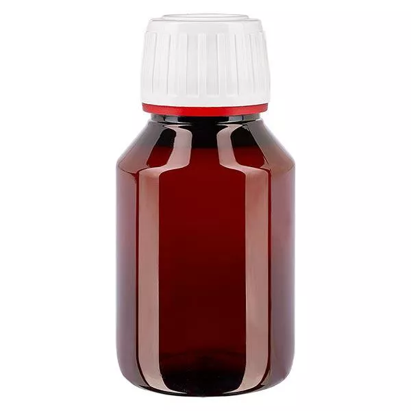 PET Flasche 50ml mit weißem Originalitätsverschluss fein geriffelt PET Flasche 50ml mit weißem Originalitätsverschluss fein geriffelt