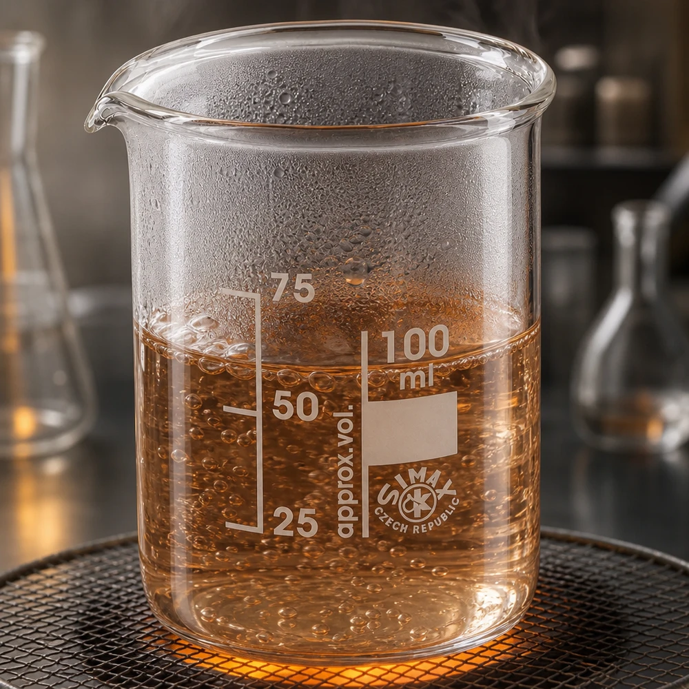 Dickwandiges Becherglas 100ml Borosilikatglas mit ergonomischem Design und Ausgusstülle