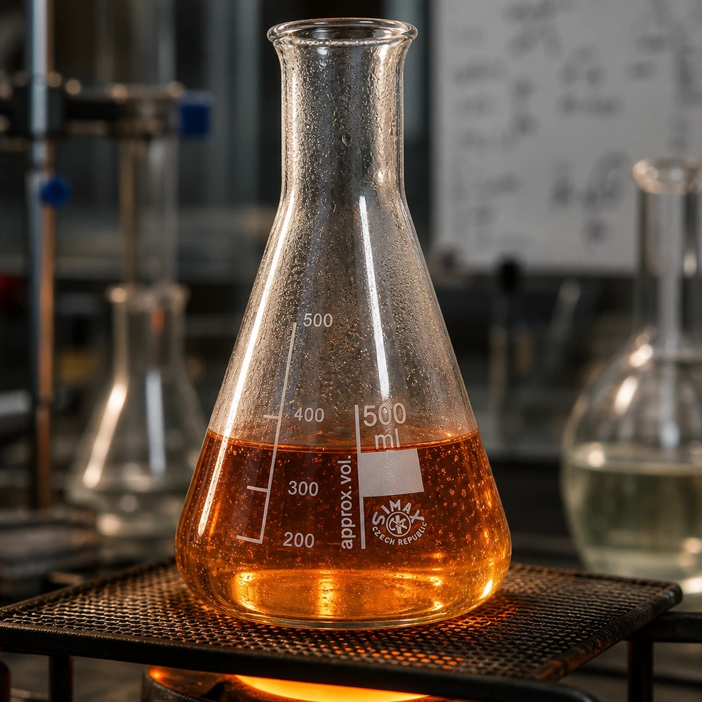 Erlenmeyerkolben 500ml Enghals Graduierter 500ml Enghals-Erlenmeyerkolben mit Volumenskala für wissenschaftliche Anwendungen