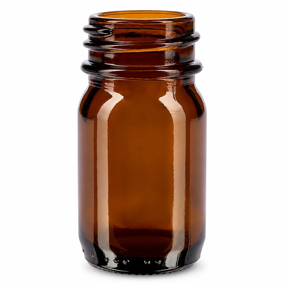 30ml Weithalsflasche Braunglas Kleine 30ml Braunglasflasche mit großer Öffnung für Cremes