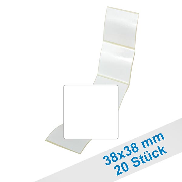 20er Pack Etiketten 38.1 x 38mm zum Beschriften
