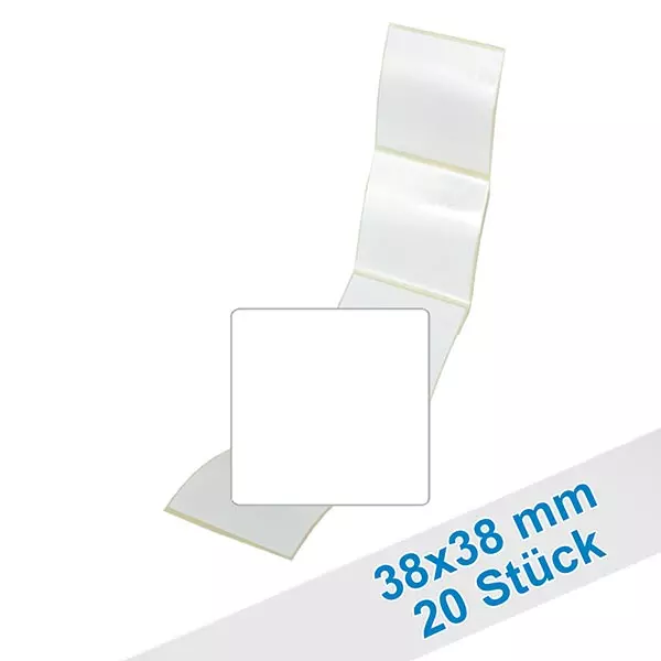 20er Pack Etiketten 38.1 x 38mm zum Beschriften