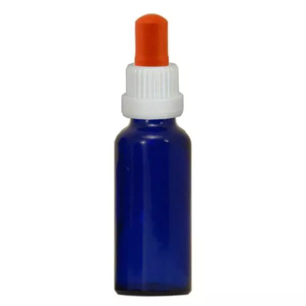 Apothekenflasche blau 30ml Pipette weiß/rot Originalitätsverschluss Apothekenflasche blau 30ml Pipette weiß/rot Originalitätsverschluss