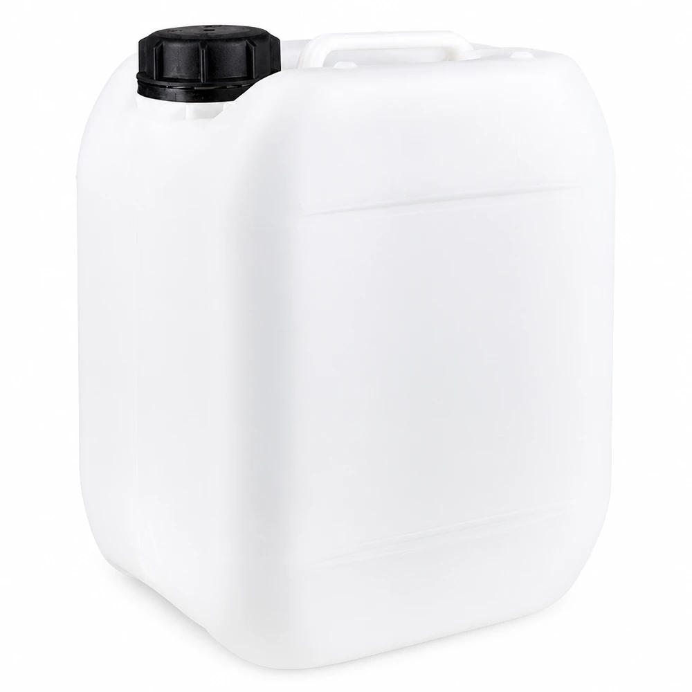 Kanister 5 Liter mit Schraubverschluss Originalitätsverschluss Lebensmittelechter HDPE Kanister 5L mit auslaufsicherem OV Schraubdeckel in Weiß