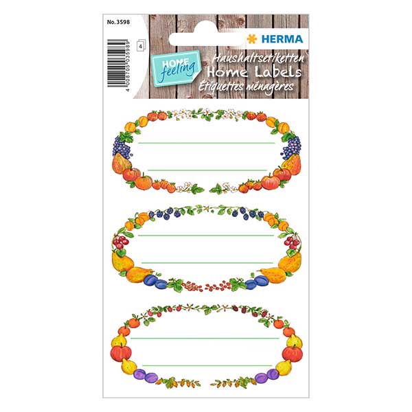 Küchenetiketten "Obstkränze" (12 Aufkleber) Küchenetiketten "Obstkränze" (12 Aufkleber)