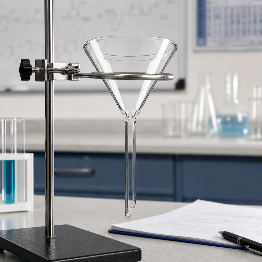 Trichter ø70mm Kalk-Soda, Winkel 60°, Kurzstil Glastrichter mit 60 Grad Neigungswinkel und 70mm Öffnung ideal für Filtrations- und Füllarbeiten