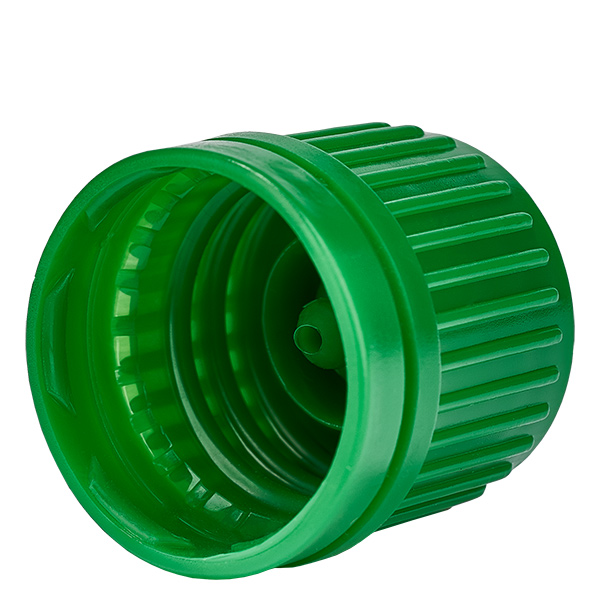 Schraubverschluss, grün, DIN18, mit Originalitätsverschluss