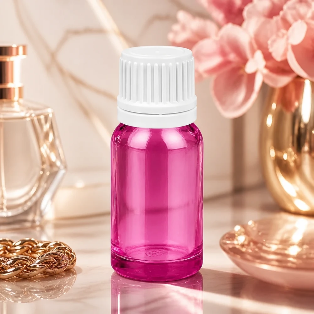 10ml Tropfflasche 0.7mm weiss Originalität Schraubverschlusserschluss PurpleLine UT18/10 Violette Glasflasche 10ml mit kindersicherem weißem Verschluss für sichere Aufbewahrung