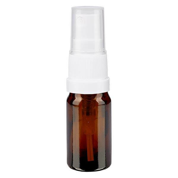 Apothekenflasche braun 5ml Sprayaufsatz weiß Apothekenflasche braun 5ml Sprayaufsatz weiß