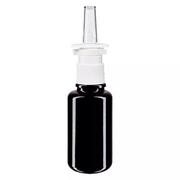 Apothekenflasche violett 20ml Nasenzerstäuber weiß Standard Apothekenflasche violett 20ml Nasenzerstäuber weiß Standard