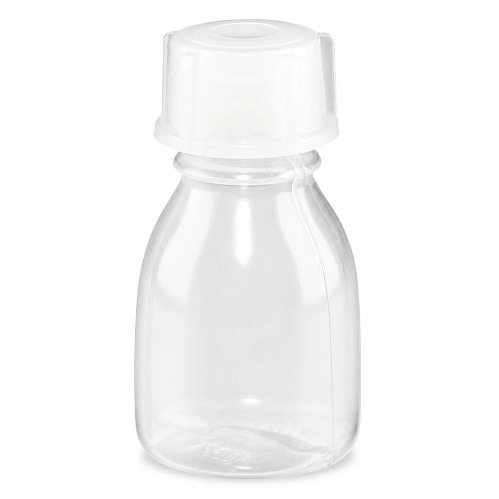 Kompakte 10ml Enghals Laborflasche mit weißem Verschluss für Probenaufbewahrung