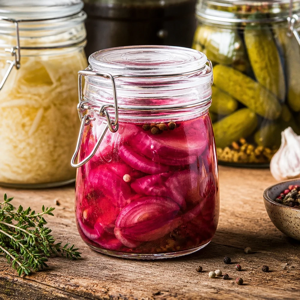 Praktisches Bügelverschlussglas 750ml aus dickwandigem Glas für langfristige Aufbewahrung