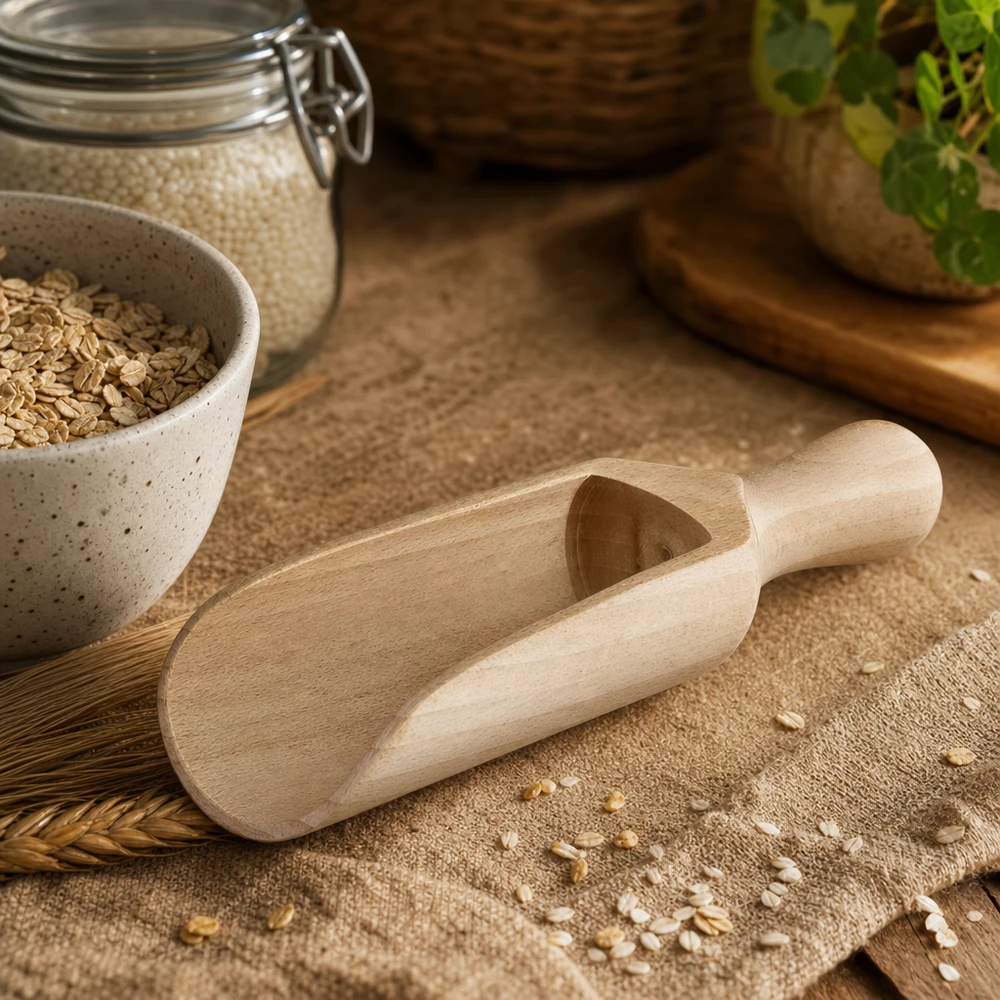 Holzschaufel Grösse M halbrunde Form - 140mm lang