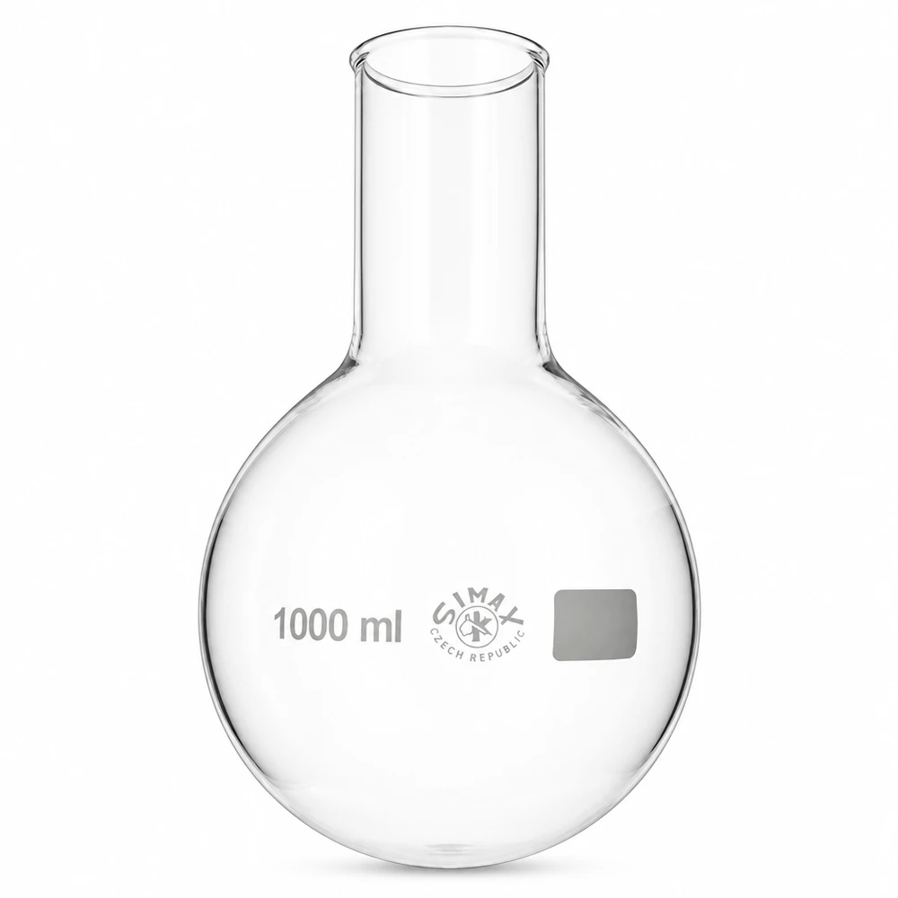 Laborkolben 1000ml Rundform aus hochwertigem Glas von SIMAX Czech Republic
