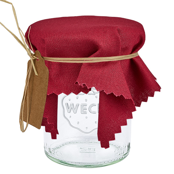 Stoff Schmuckdeckchen weinrot 15cm eckig