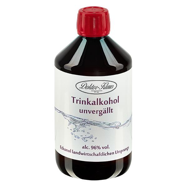500ml Weingeist (Trinkalkohol) 96% Doktor-Klaus