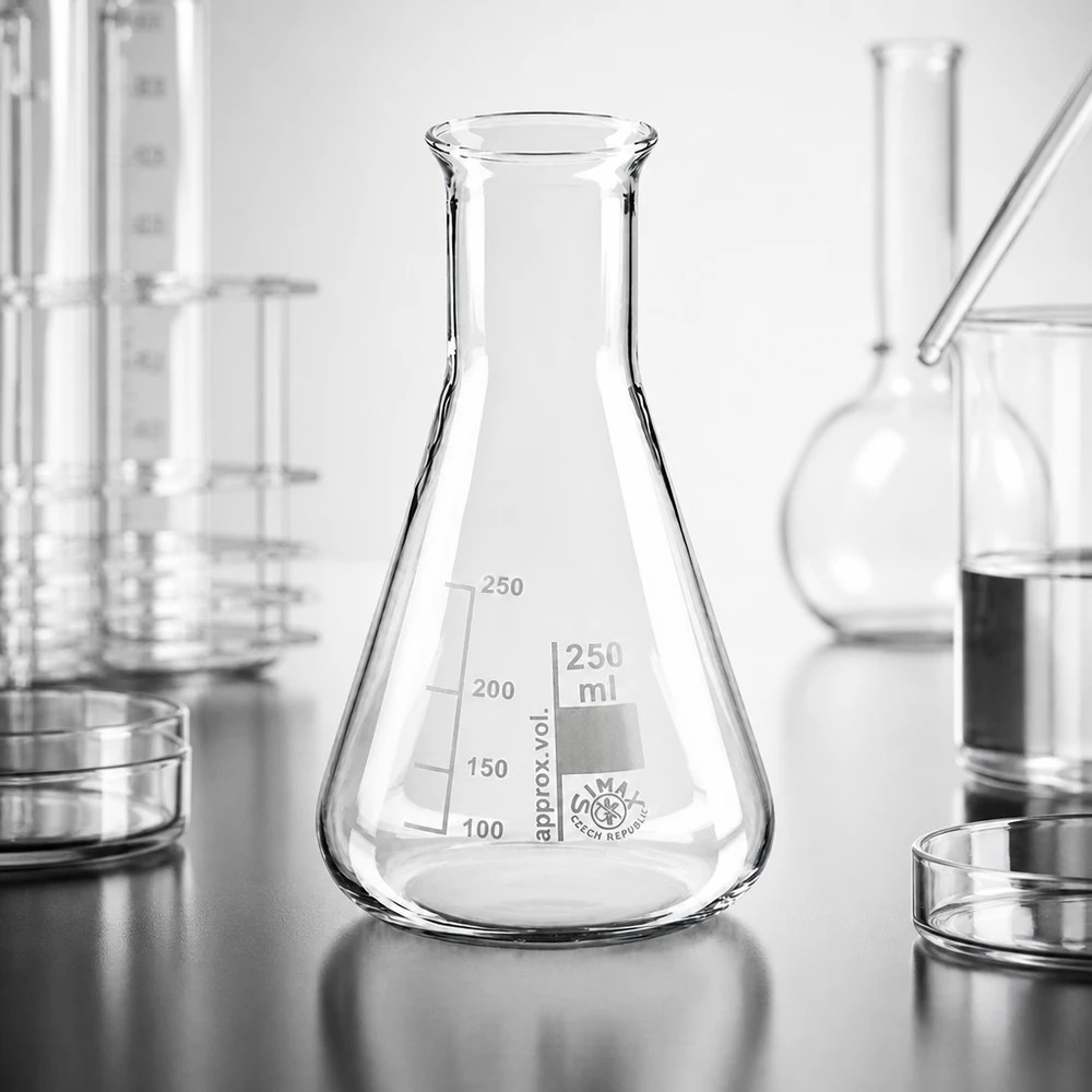 Erlenmeyerkolben 250ml Enghals Hitzebeständiger Erlenmeyerkolben 250ml Enghals mit konischer Form für sichere Experimente