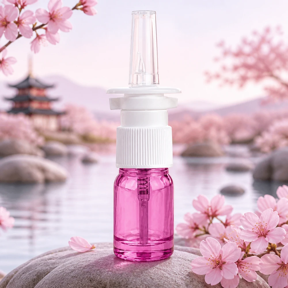 5ml Nasensprayflasche weiß/transparent Standard PurpleLine UT18/5 Professionelle Nasensprayflasche 5ml violett transparent mit auslaufsicherem Verschlusssystem UT18/5
