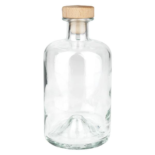 500ml Apothekenflasche "Classic" mit Holzgriffkorken UNiTWIST®