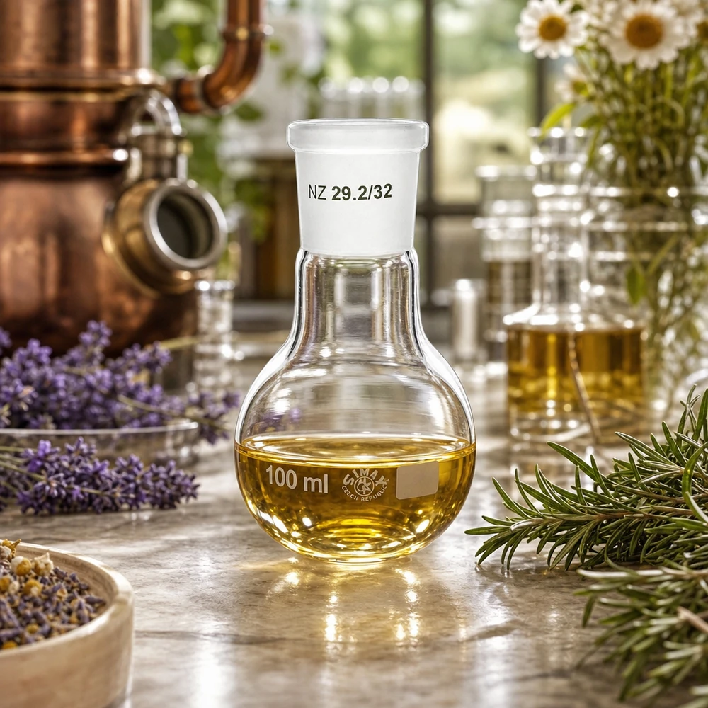Ergonomischer 100ml Rundkolben mit breitem Boden und sicherem NS 29/32 Verschlusssystem