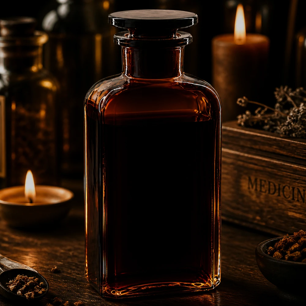 250ml Braunglas Vorratsflasche Vierkant breite Öffnung Glasstopfen für Heilkräuter