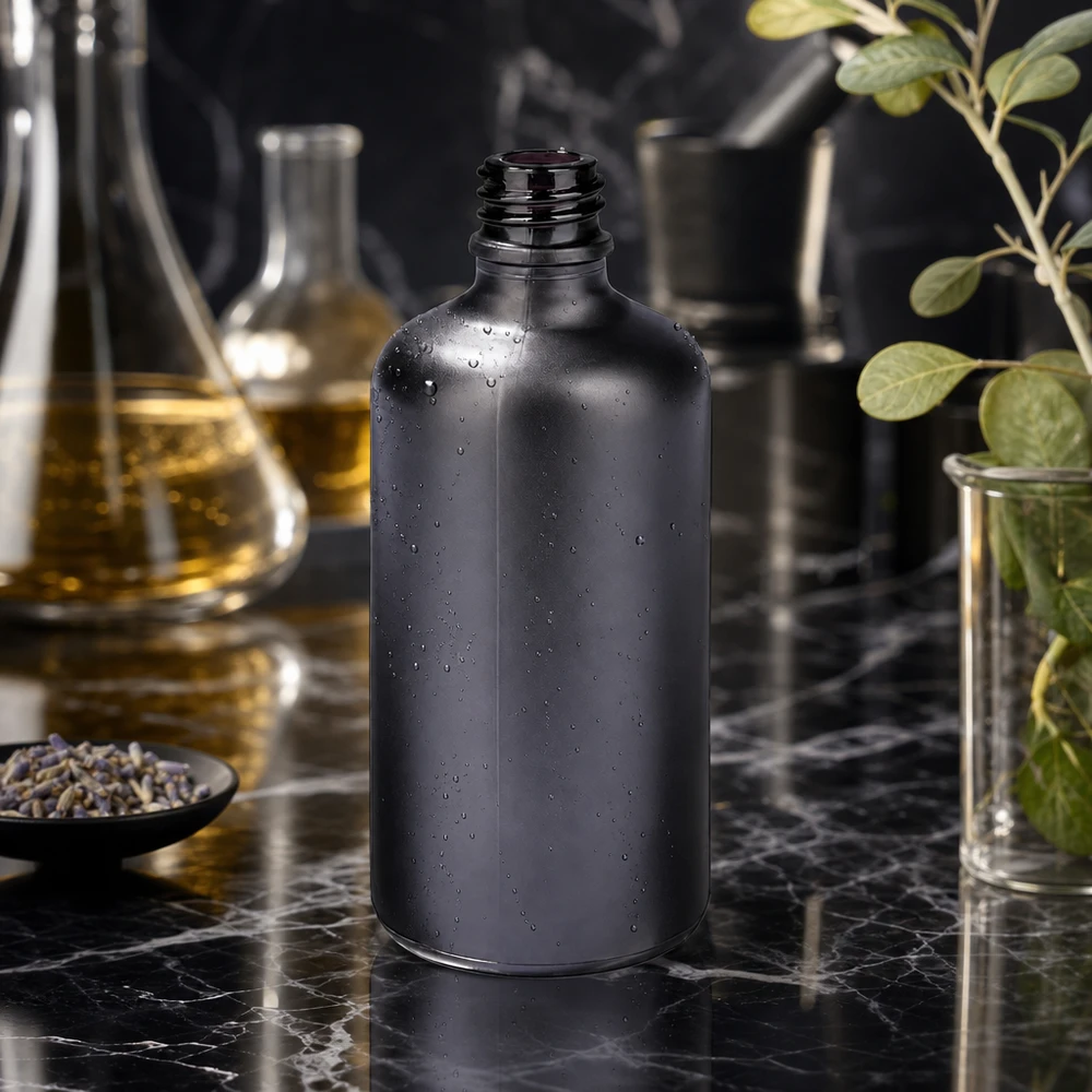 100ml Apothekerflasche BlackLine UT18/100 UNiTWIST Lichtschutz Apothekerflasche BlackLine UT18/100 UNiTWIST 100ml schützt Inhalte vor UV-Strahlung