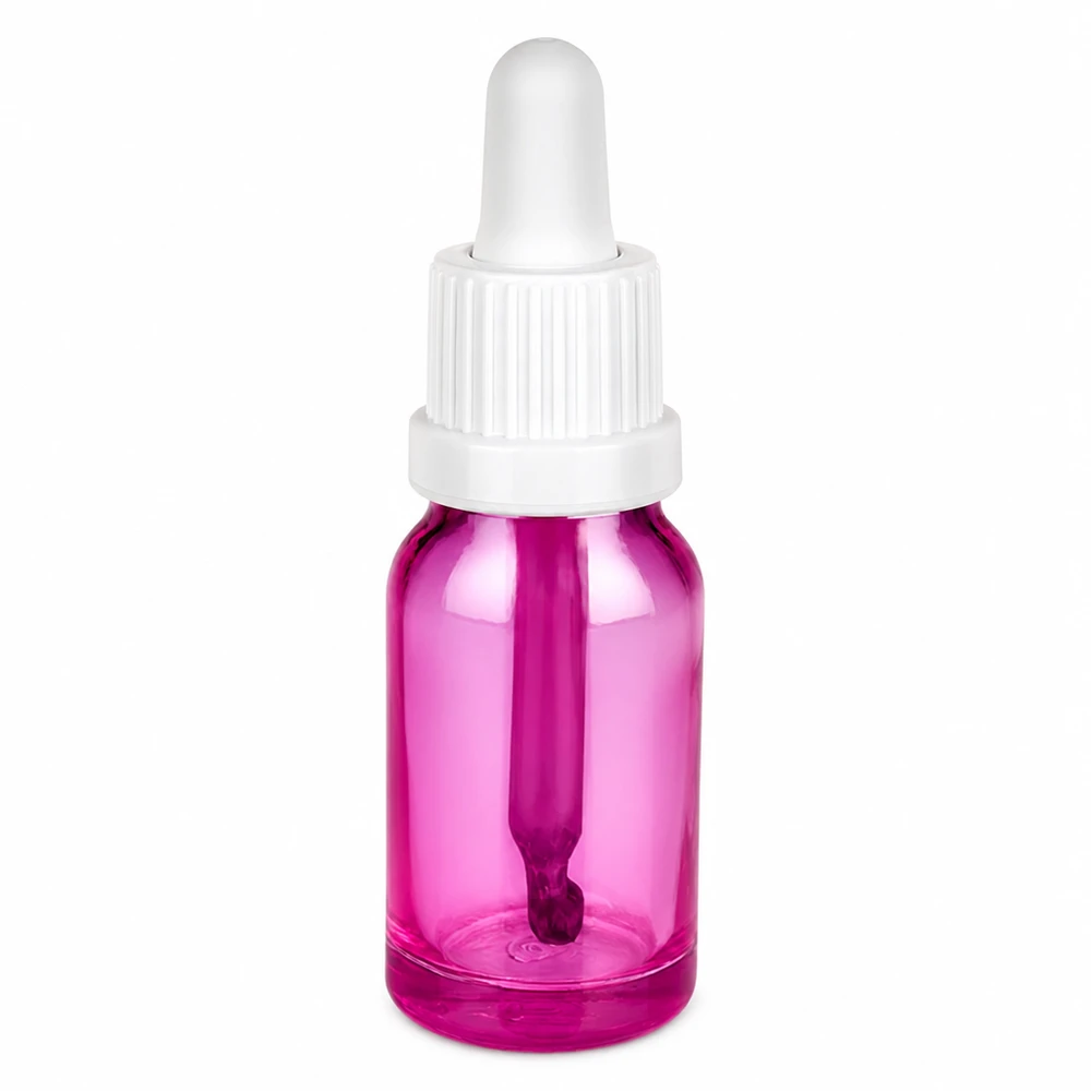 10ml Pipettenflasche weiss Originalität Schraubverschlusserschluss PurpleLine UT18/10 Violette Glasflasche 10ml mit weisser Pipette OV PurpleLine für ätherische Öle