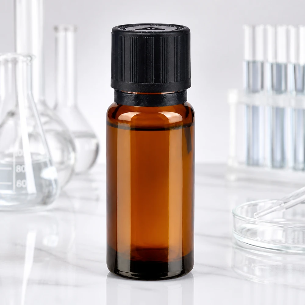 10ml Apothekerflasche aus Braunglas mit präziser 1mm Tropföffnung und OV-Verschluss