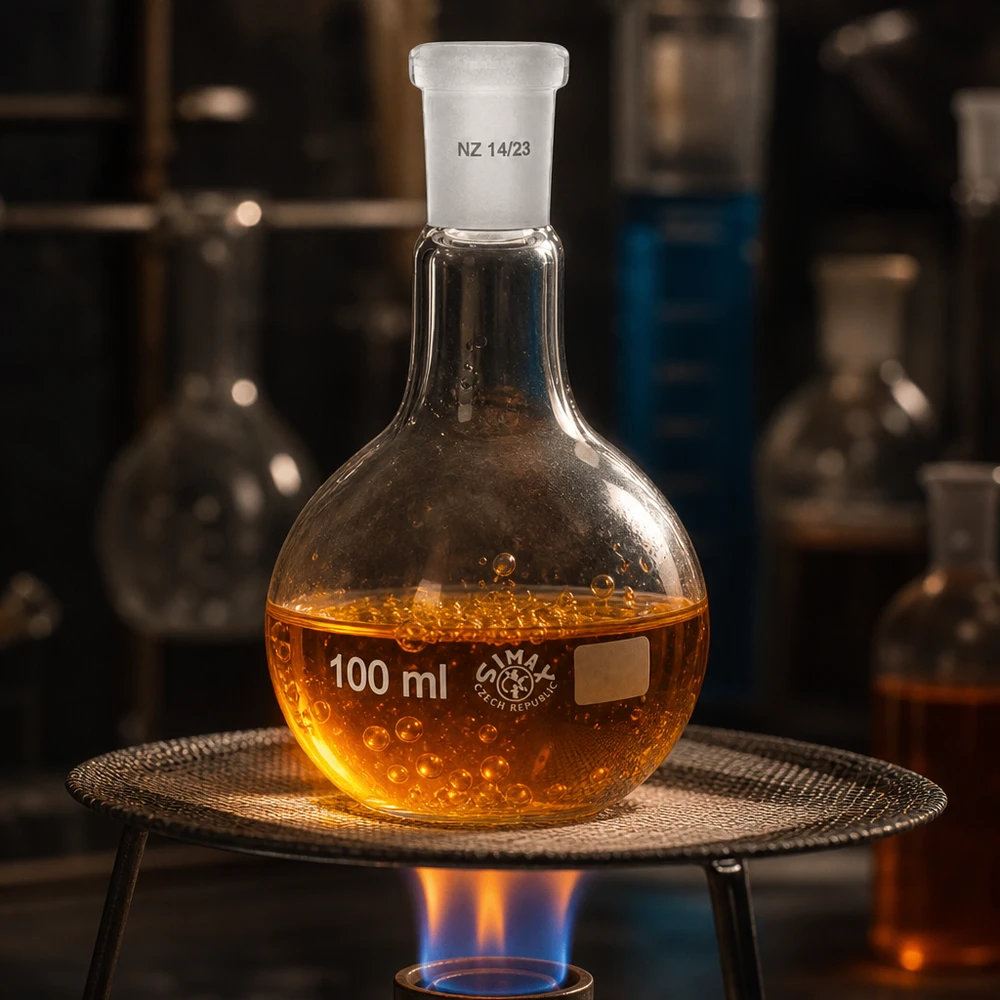 Stehkolben 100ml mit Normschliff (14/23) Stehkolben aus hitzebeständigem Glas 100ml mit professionellem Normschliff 14/23