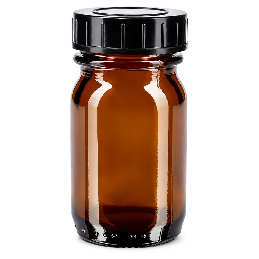 30ml Weithalsflasche Braunglas mit Schraubdeckel Weithalsflasche Braunglas 30ml ideal für Cremes, Salben und dickflüssige Substanzen