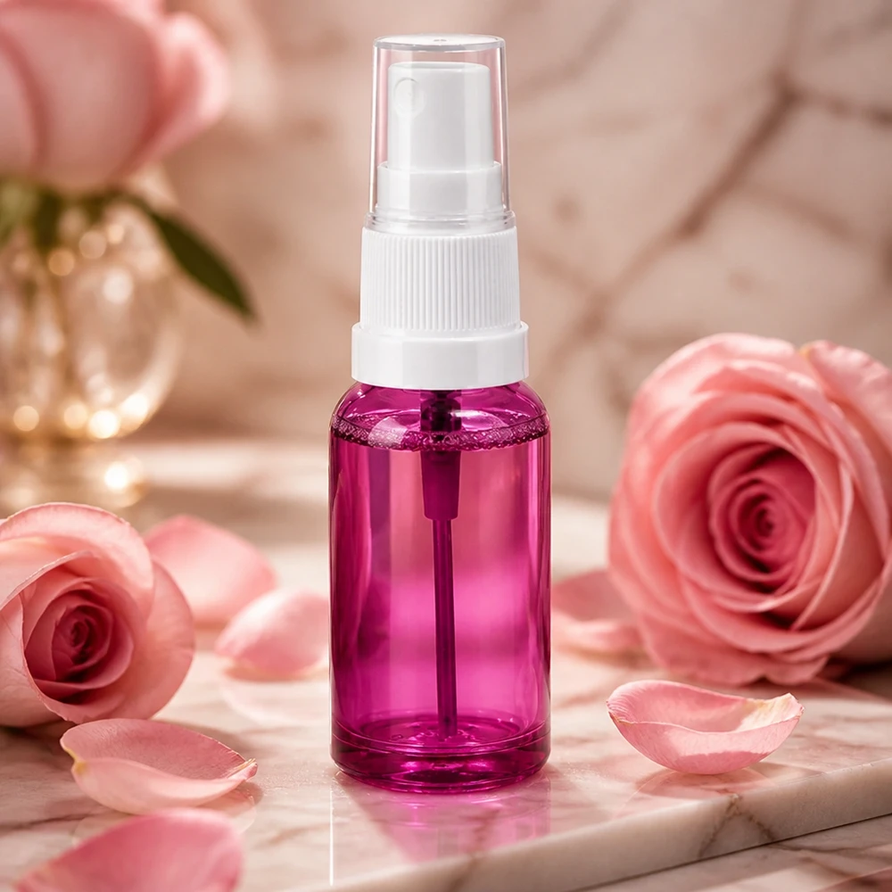 20ml Sprayflasche weiss/transparent Standard PurpleLine UT18/20 20ml Sprayer violett transparent mit feinem Sprühnebel für Gesichtswasser und Tonics