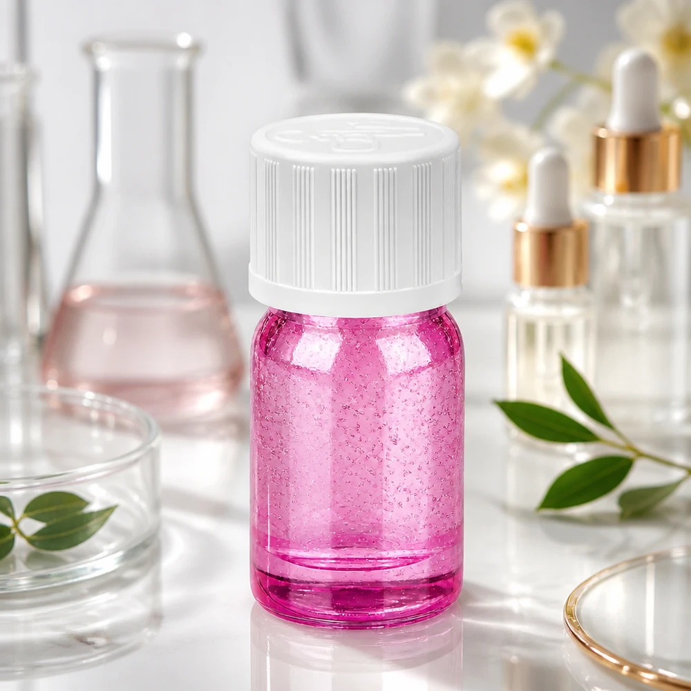 5ml Tropfflasche 1.2mm weiß Standard Kindersicher PurpleLine. UT18/5 5ml Flasche mit KiSi Tropfverschluss in Purple für aromatherapeutische Mischungen