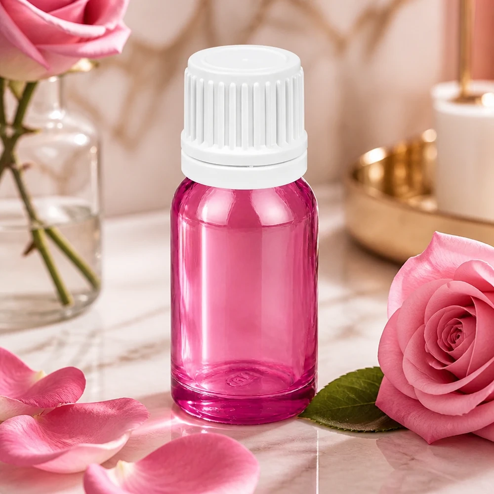 10ml Tropfflasche 0.7mm weiss Originalität Schraubverschlusserschluss PurpleLine UT18/10 Kompakte violette Glasflasche 10ml perfekt für DIY Kosmetik und Seren mit Tropfeinsatz