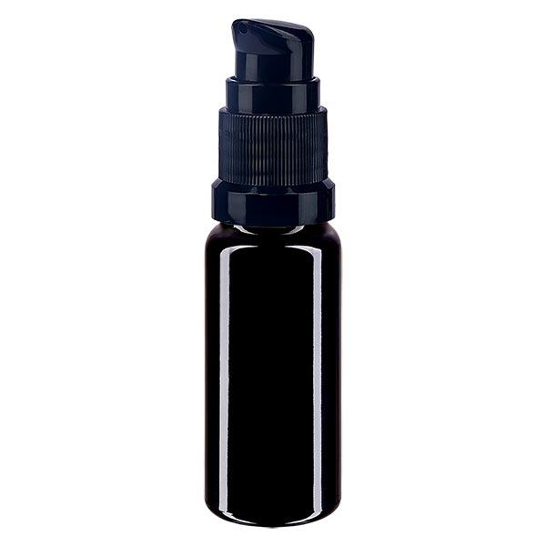 Apothekenflasche violett 10ml PumpVerschluss schwarz Standard Apothekenflasche violett 10ml PumpVerschluss schwarz Standard