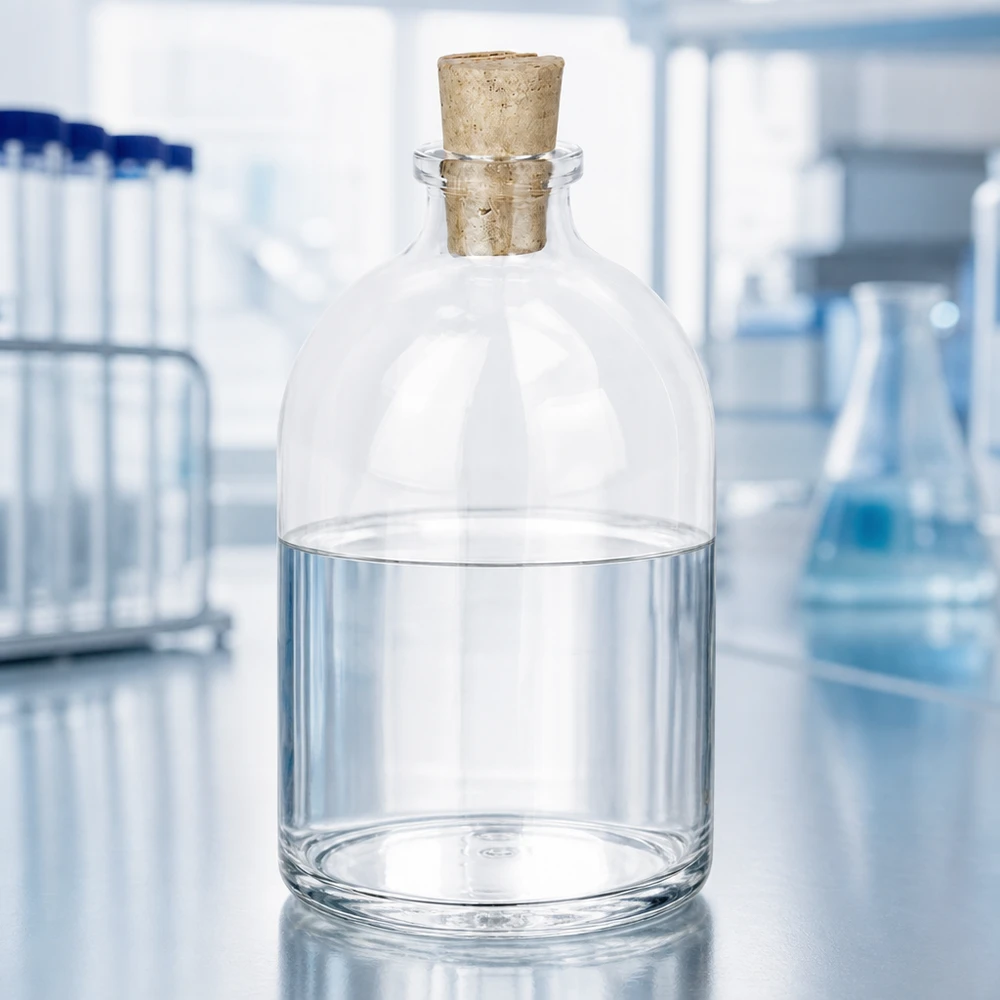 Korken Glasflasche 100ml zylindrische Form mit gewölbtem Hals für Chemikalien und Reagenzien