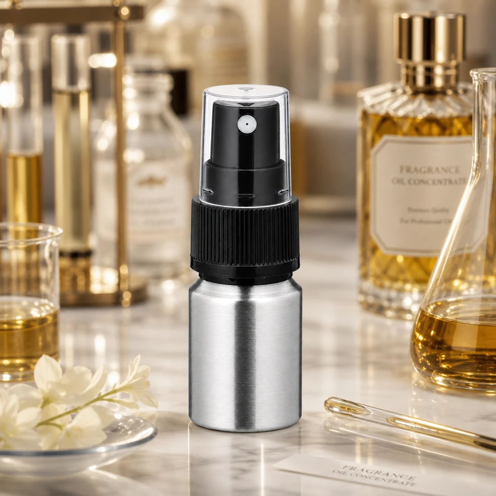 Nachfüllbare 10ml Aluflasche mit Sprühkopf - wiederverwendbare Lösung für Duftöle und Extrakte