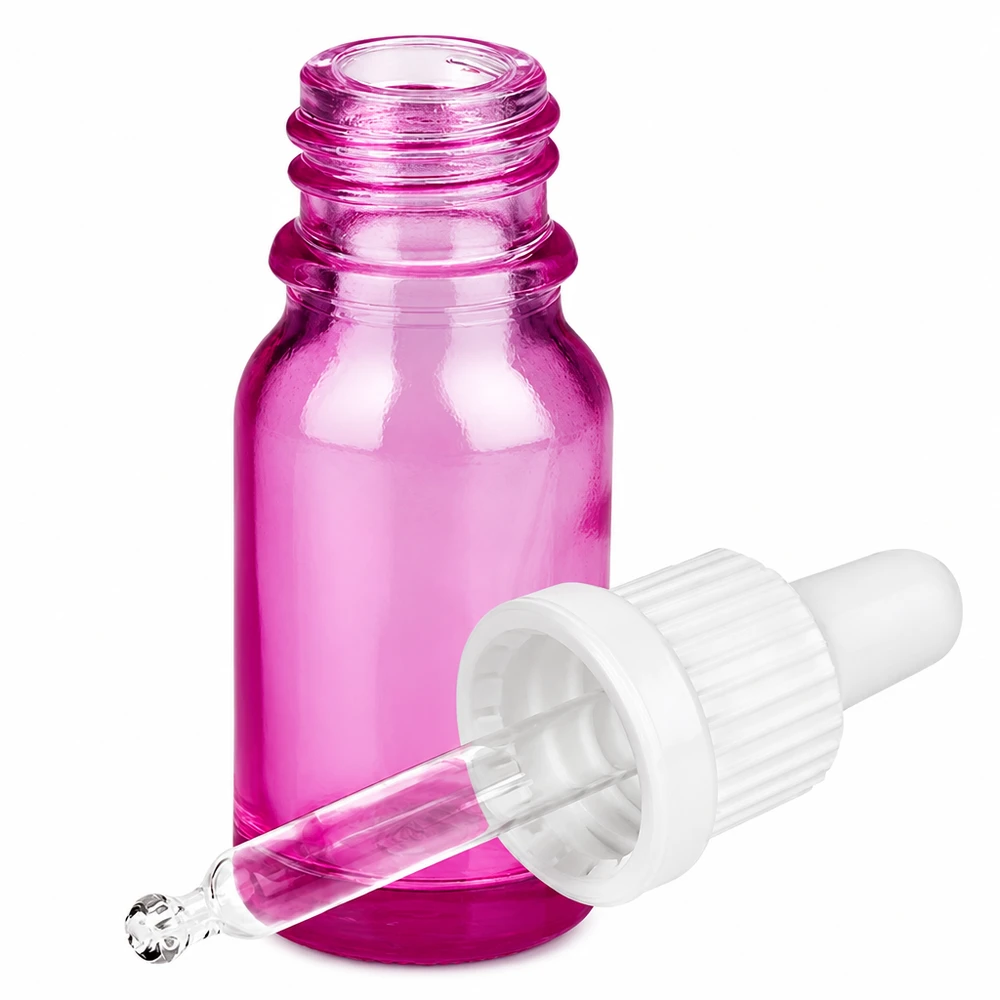 10ml Pipettenflasche weiss Originalität Schraubverschlusserschluss PurpleLine UT18/10 Kompakte 10ml Glasflasche pink mit hygienischem Pipettenverschluss OV PurpleLine UT18/10