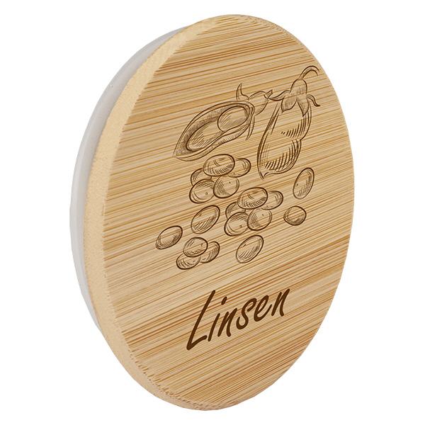 Holzdeckel "Linsen" für WECK RR100 Holzdeckel "Linsen" für WECK RR100