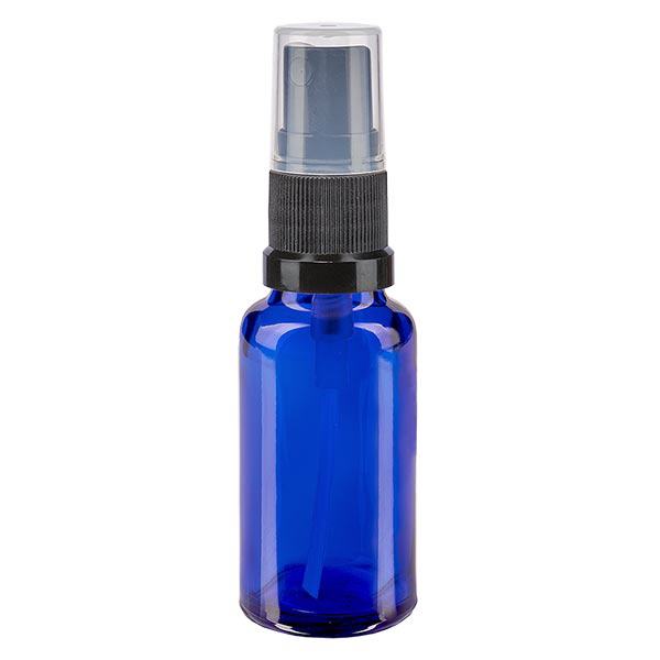 Apothekenflasche blau 20ml Sprayaufsatz schwarz Apothekenflasche blau 20ml Sprayaufsatz schwarz