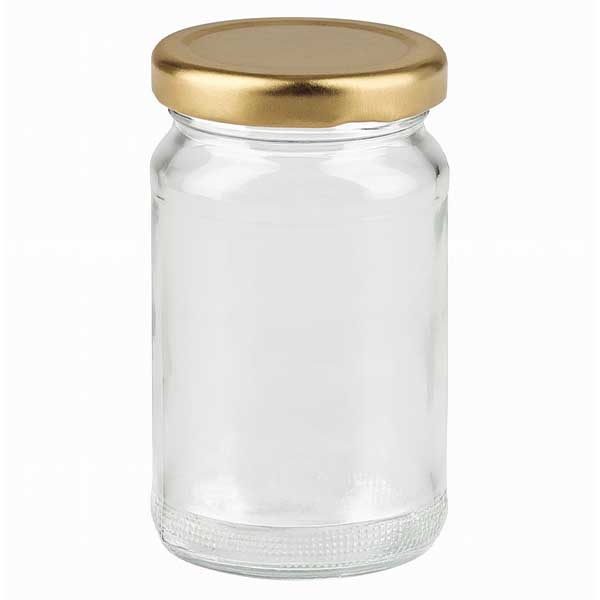 110ml Rundglas mit BasicSeal Deckel gold UNiTWIST