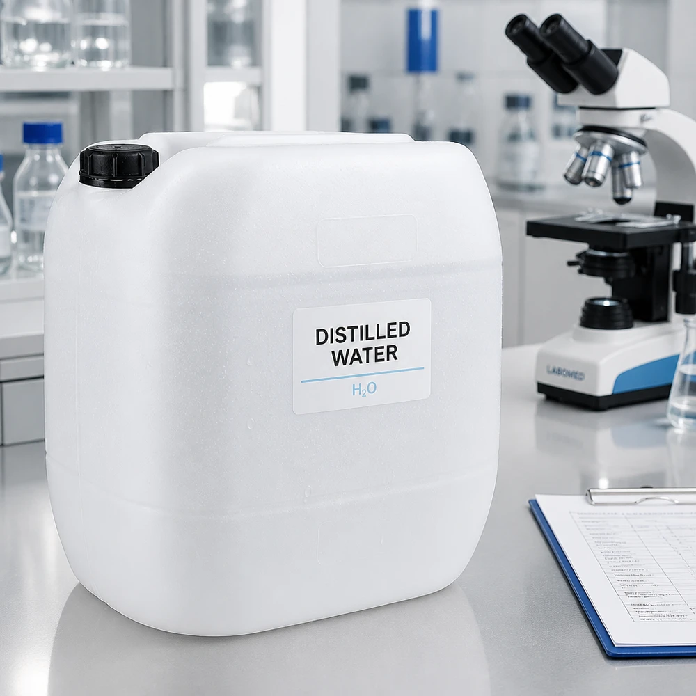 Laborkanister 30 Liter aus HDPE-Kunststoff mit OV-Verschluss für Chemikalien