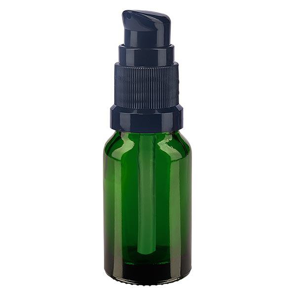 Apothekenflasche grün 10ml PumpVerschluss schwarz Standard Apothekenflasche grün 10ml PumpVerschluss schwarz Standard