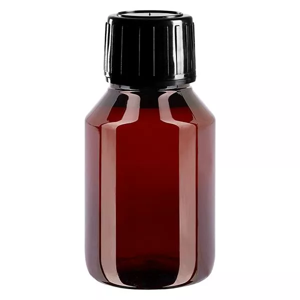 PET Flasche 50ml mit schwarzem SpritzVerschluss Originalitätsverschluss PET Flasche 50ml mit schwarzem SpritzVerschluss Originalitätsverschluss