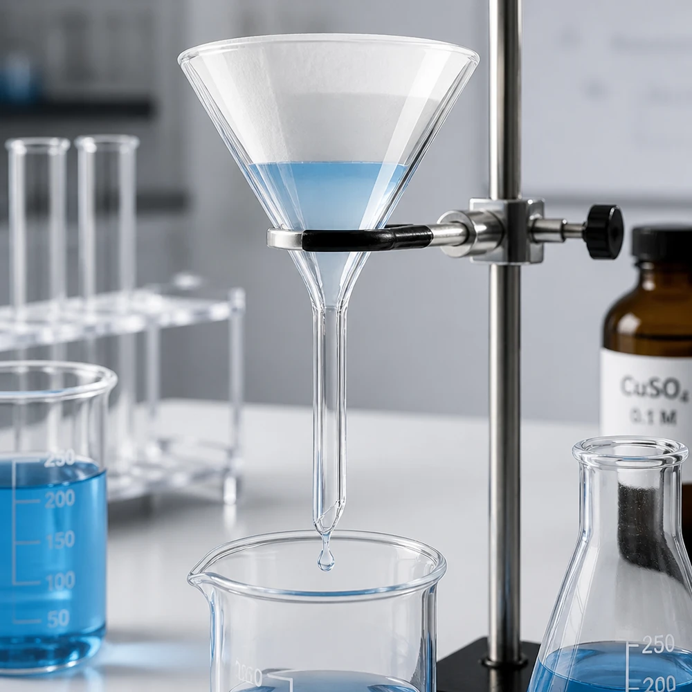Trichter ø55mm Kalk-Soda, Winkel 60°, Kurzstil Kompakter Labortrichter mit kurzem Stiel perfekt für beengte Platzverhältnisse im Labor