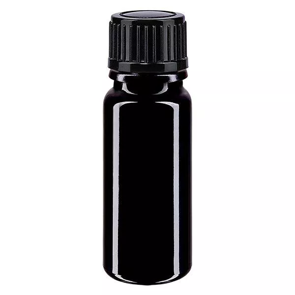 Apothekenflasche violett 10ml Schraubverschluss schwarz Standard Apothekenflasche violett 10ml Schraubverschluss schwarz Standard