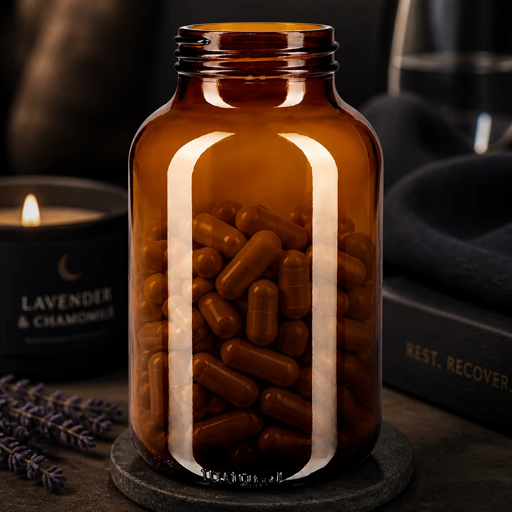 1000ml Weithalsflasche Braunglas 1000ml Glasflasche braun mit weitem Hals für komfortable Entnahme und hygienische Aufbewahrung